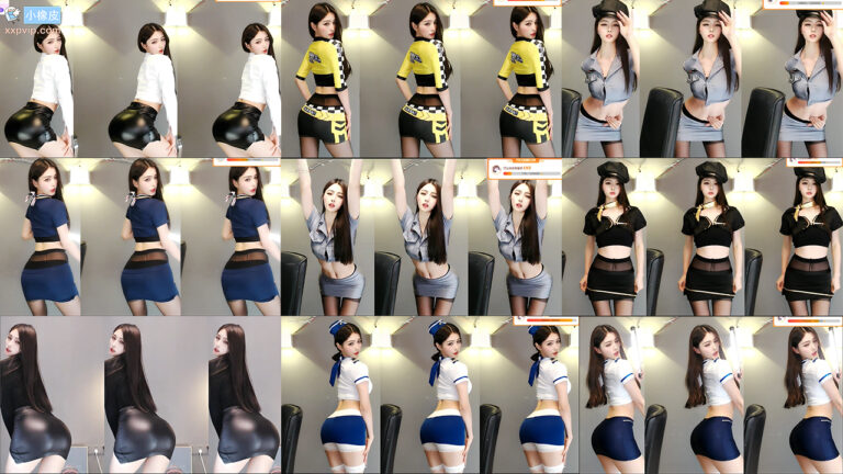 【虎牙 晴小兔】极品舞姬 短裙制服精选合集第一套 表情给力 清晰马甲线 上下摇臀很专业 (130V/9.45G)