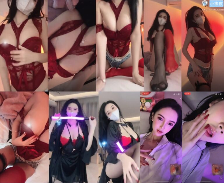 【抖音 洛*】超美女神直播整活 露内乳贴男友视角(13V/35分25)