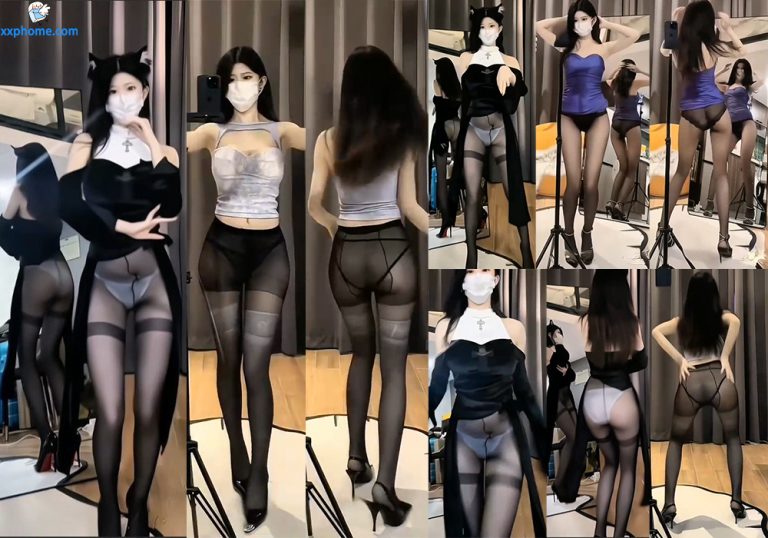 【抖音 小鱼】高颜值美艳网红主播大尺定制热舞 黑丝长腿露内翘臀 高挑十分性感！(3V/7分44)