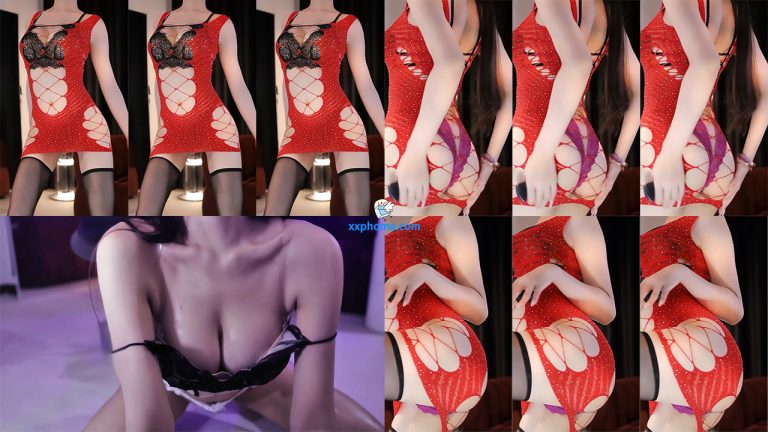 【斗鱼 艺**】新内衣定制热舞 镂空红裙凹凸有致 爆乳露内浑圆翘臀抖抖抖！(3V/9分40)