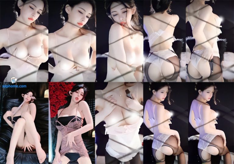 【XX 尤**】大尺脱衣定制热舞 精致芭比脸 坚挺白皙美乳 开裆黑丝圆润翘臀！(2V/9分)